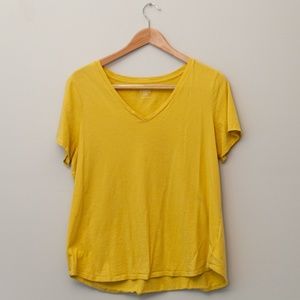 EveryWear V-Neck Tee - Mustard Gold Yellow